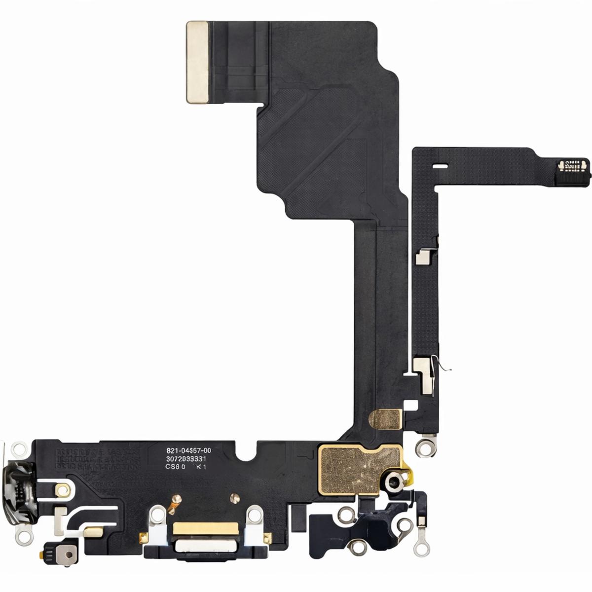 Banda Cu Conector Incarcare, Mufa - Microfon Iphone 15 Pro Max, OEM, Negru