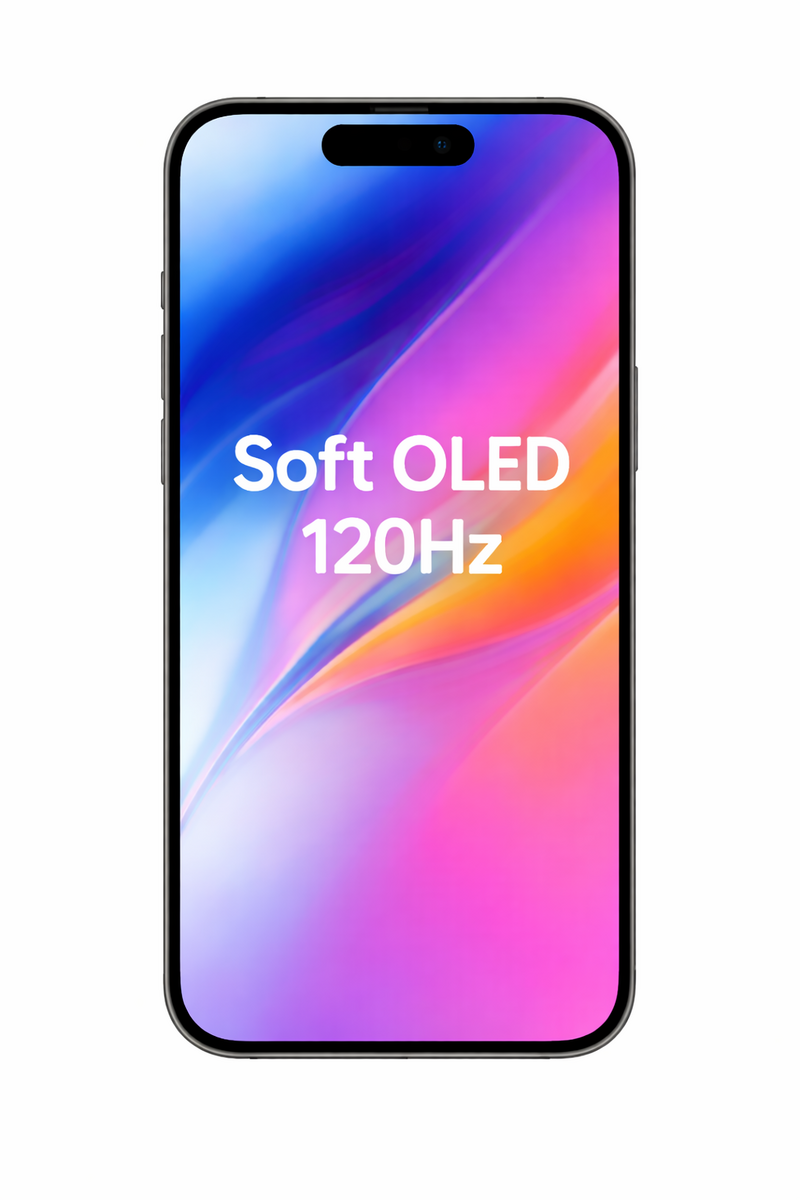 Display cu Touchscreen pentru Iphone 16, Compatibil, Soft Oled, 120Hz, IC Movable, Negru