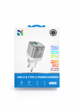 Incarcator Retea NCC GaN20W Mini, 20W, Alb