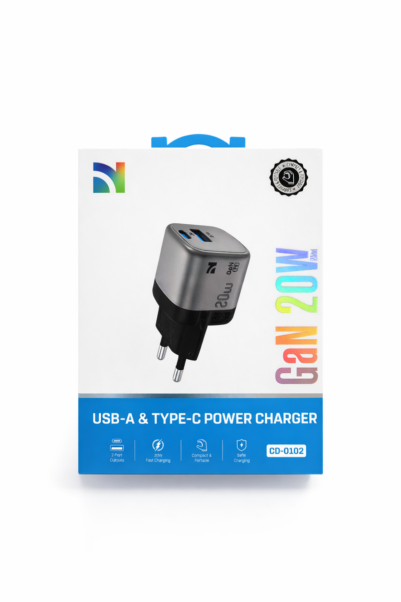 Incarcator Retea NCC GaN20W Mini, 20W, Negru