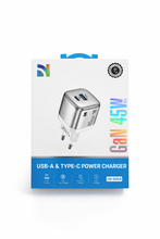 Incarcator Retea NCC GaN45W Mini, 45W, Alb