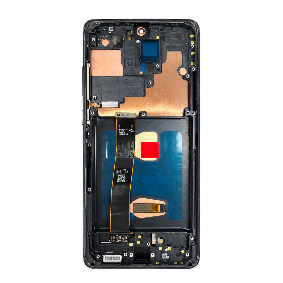 Display cu Touchscreen pentru Samsung Galaxy S20 Ultra, Soft OLED, Compatibil, cu Rama