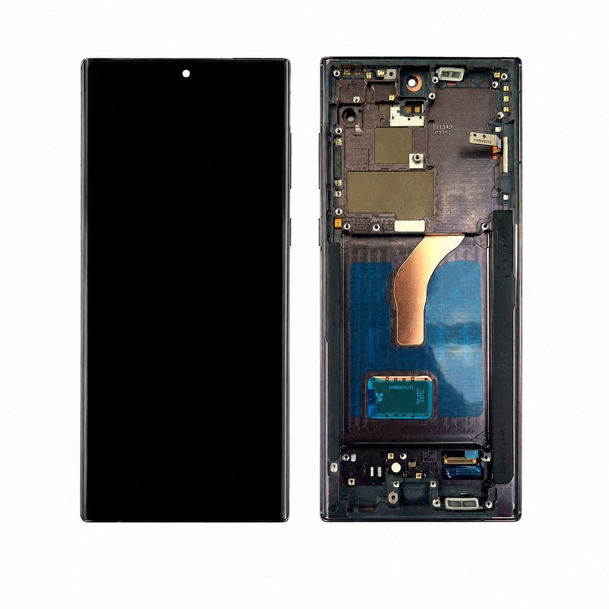 Display cu Touchscreen pentru Galaxy Samsung S22 Ultra, Compatibil, Soft Oled, 90Hz, Negru cu Rama