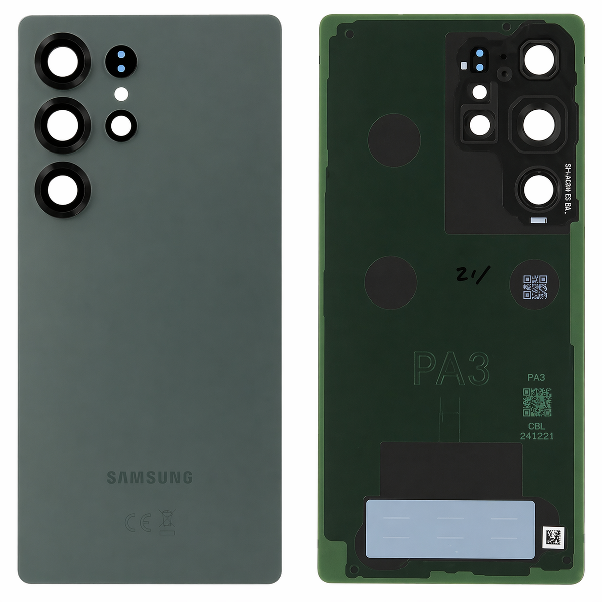 Capac Baterie Samsung S25 Ultra, Original SWAP, Cu Geam Camera, Culoare : Glass Green