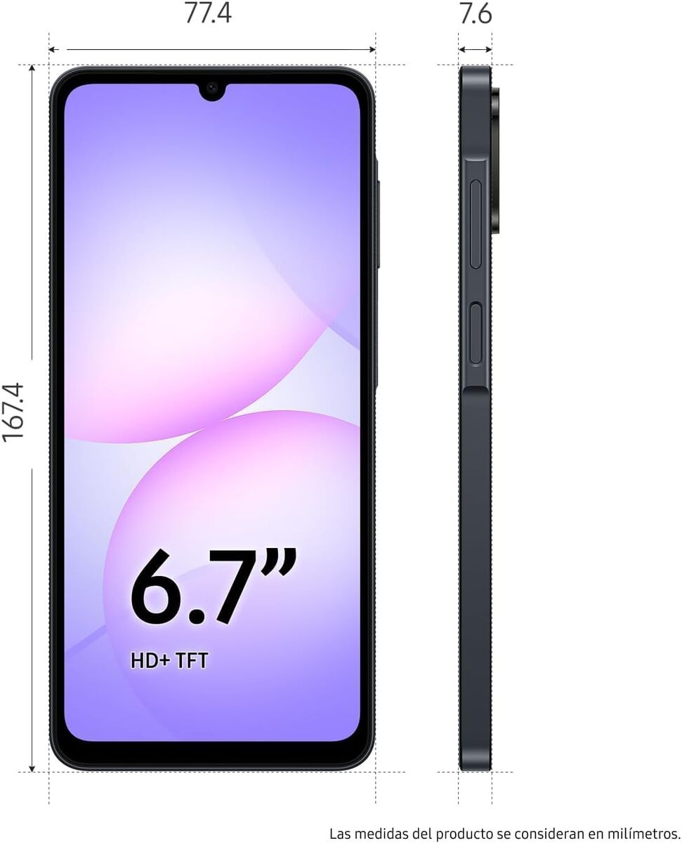 Samsung A07, Negru, 64GB memorie, Nou